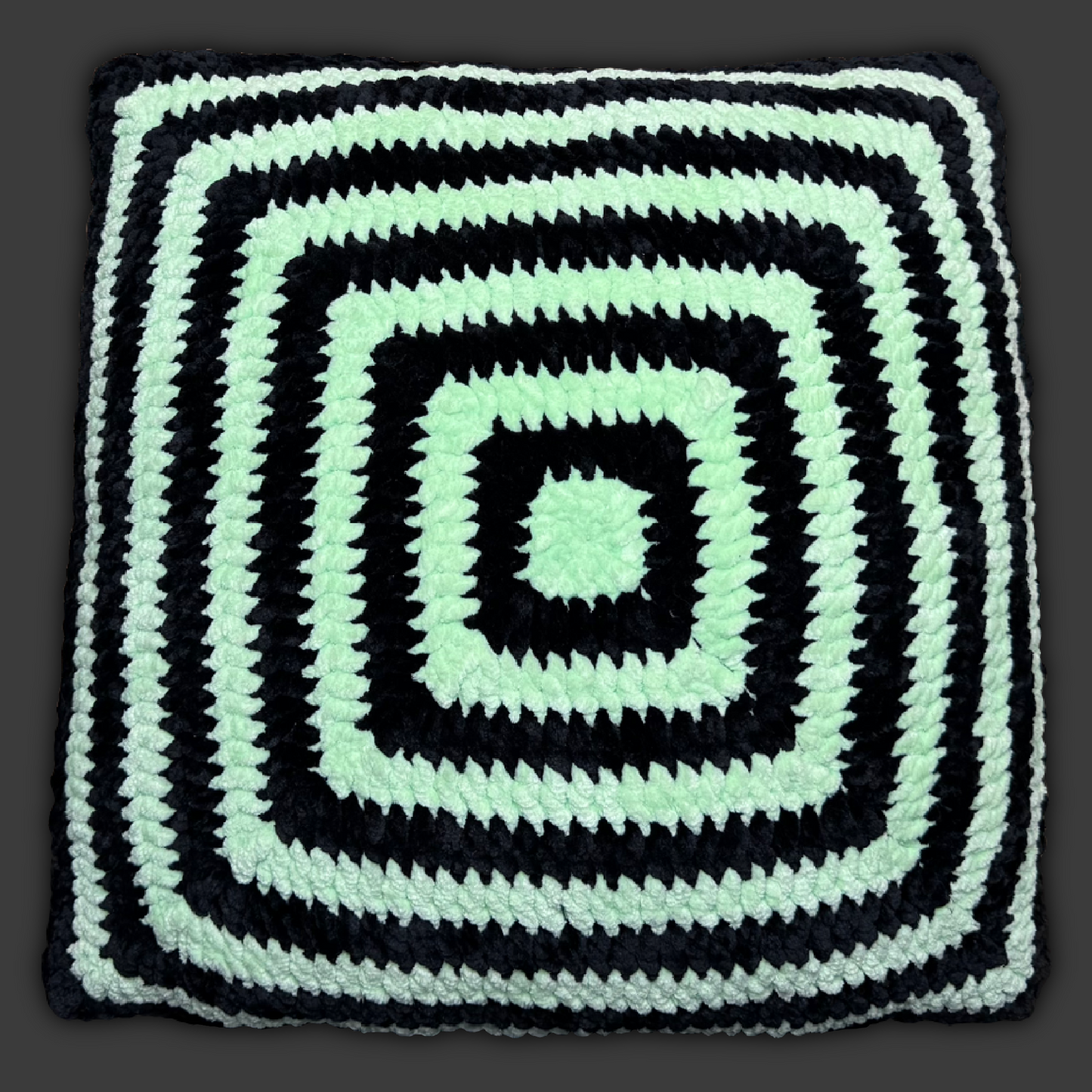 MINT AND BLACK PILLOW