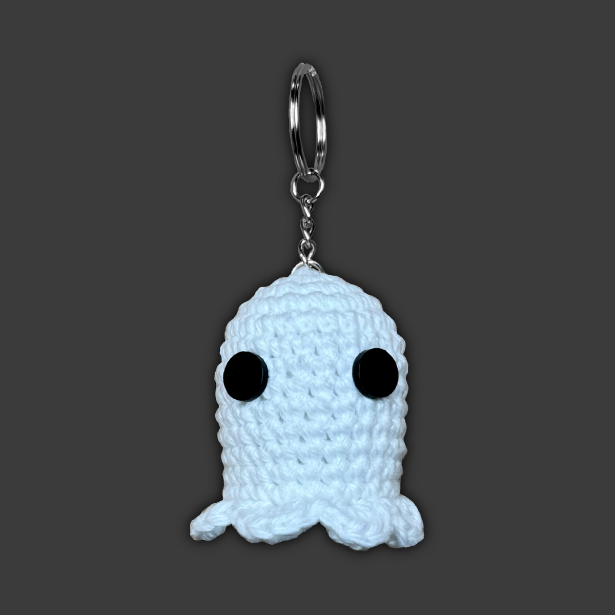 GHOST KEYCHAIN – Button Eye Crochet