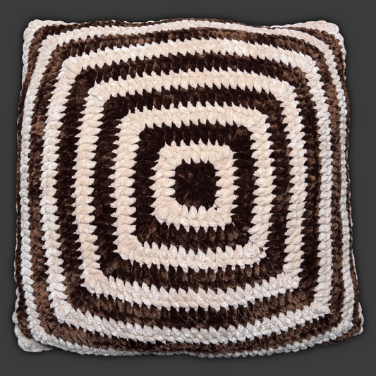 TWO TONE BROWN PILLOW