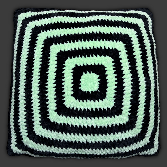 MINT AND BLACK PILLOW